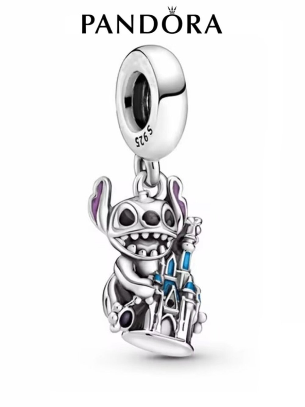 New Pandora Stitch Cinderella Castle Dangle Charm